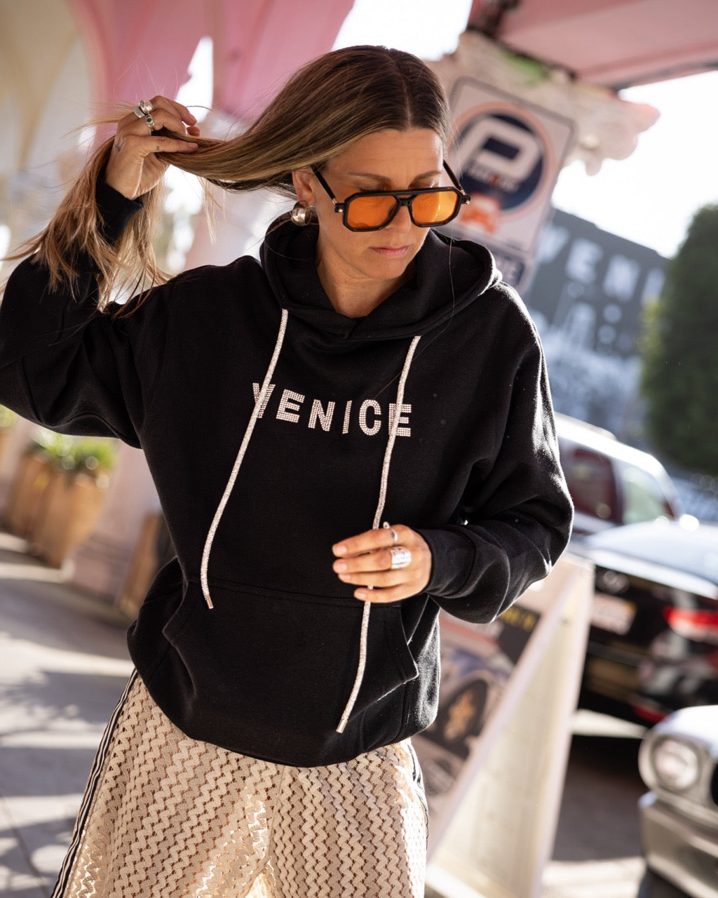 RHINSTONE VENICE HOODIE